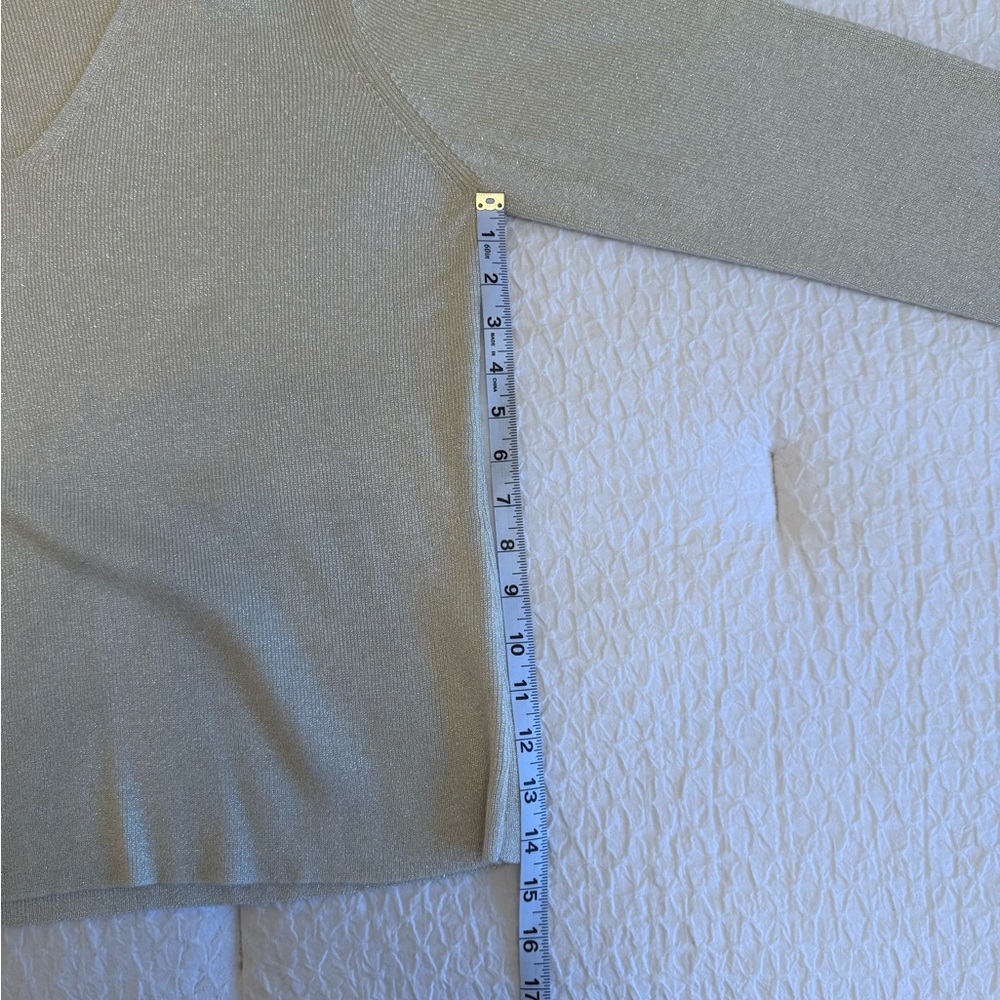 New York & Company Silver Shimmer V-Neck Sweater - Picture 9 of 9